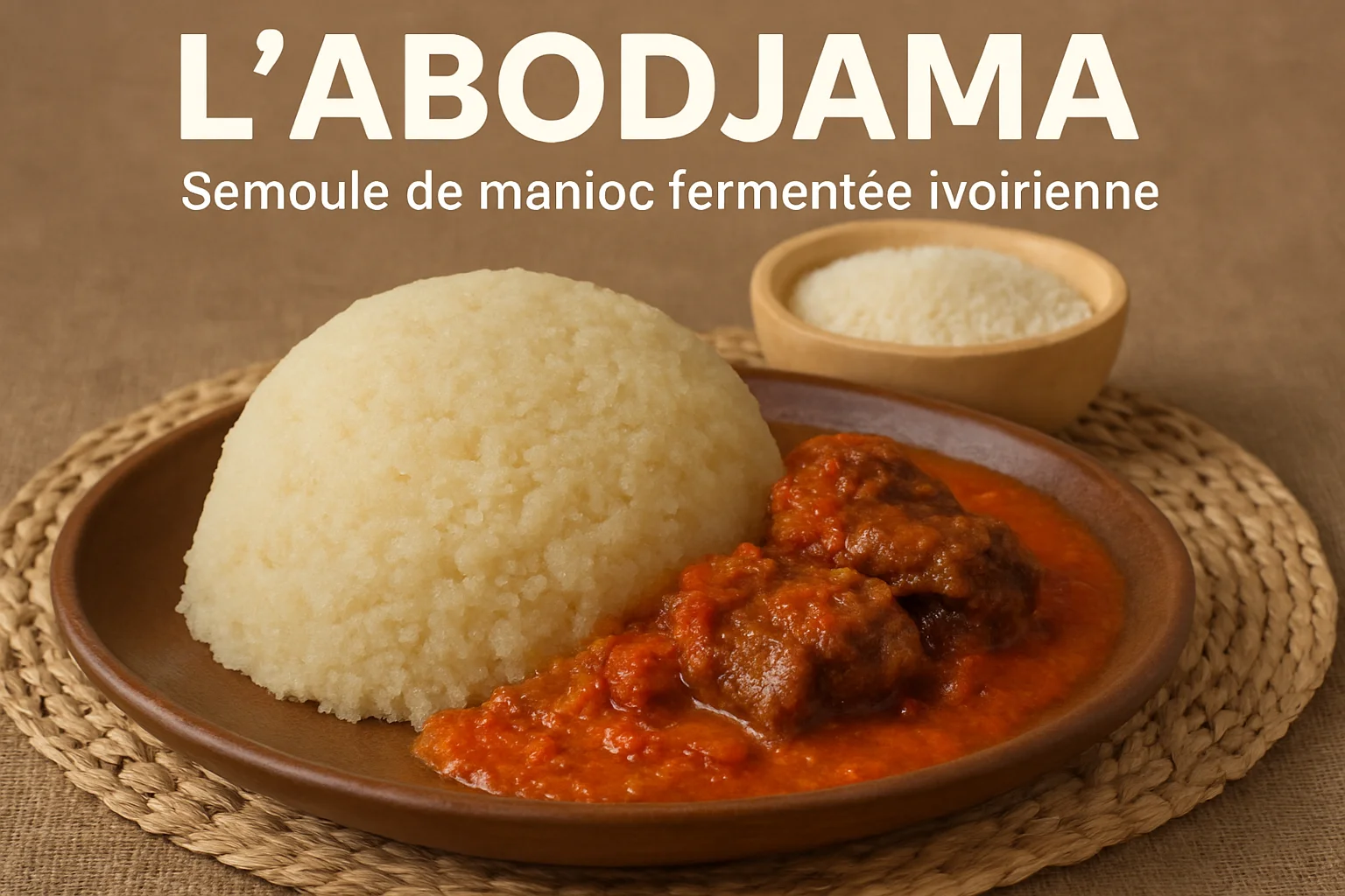 L’abodjama, semoule de manioc fermentée ivoirienne